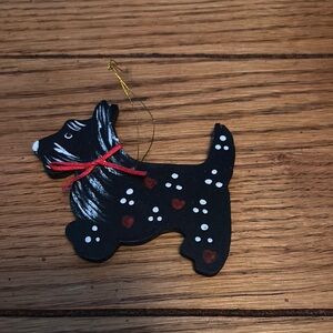 Scottish terrier wooden ornament